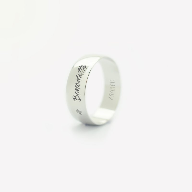 customizable 925 silver band ring